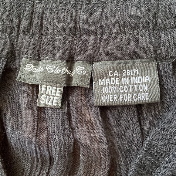 Gypsy Boho Embroidered Black Maxi Column Skirt - Picture 5 of 6